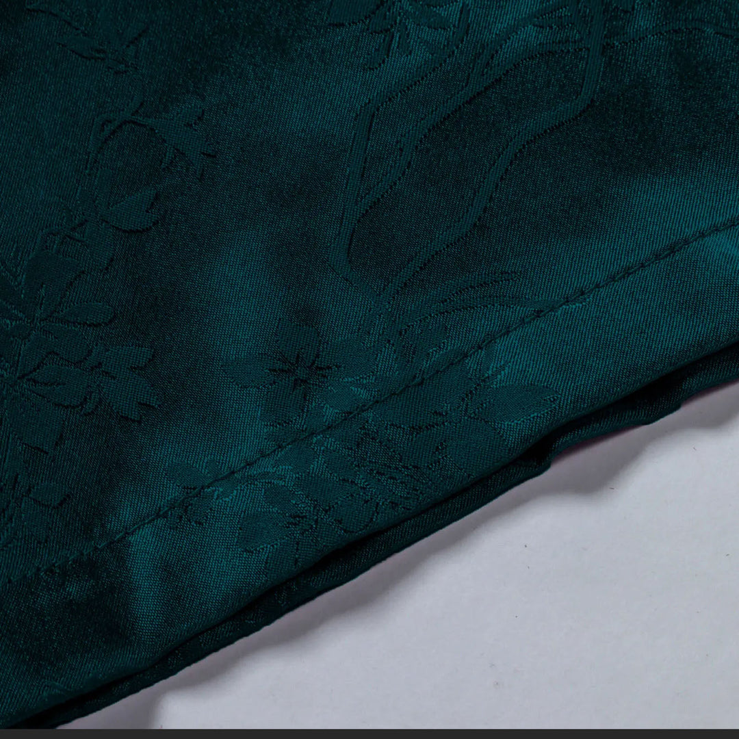 Satin print men's polo shirt with a rich floral design. A stylish and comfortable casual top for men.
