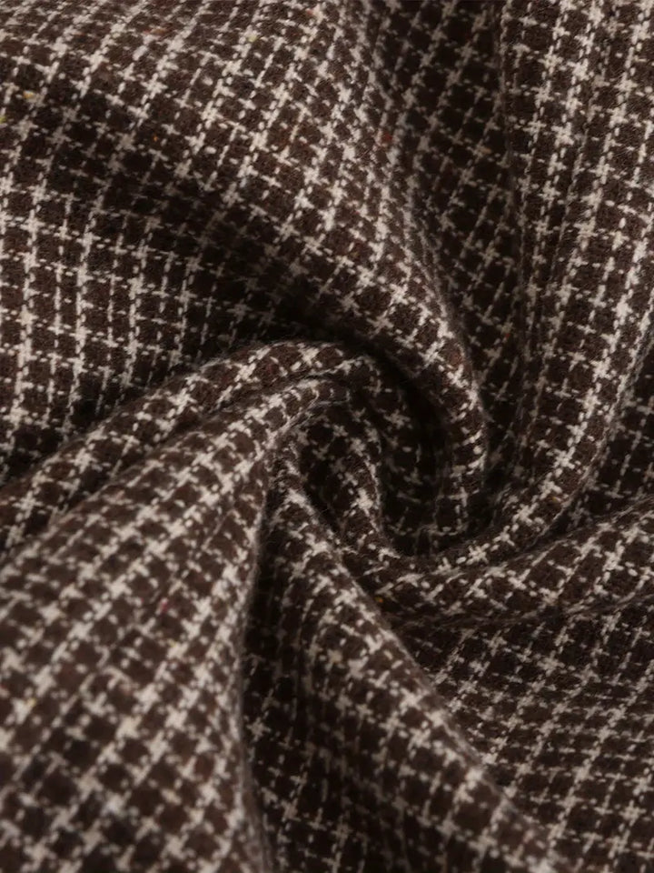 Sophisticated slim fit men's blazer with check pattern, ideal for smart casual and business attire.