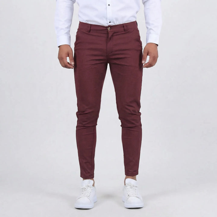 Smart casual men's slim fit chino pants, an essential addition to any modern man's wardrobe.