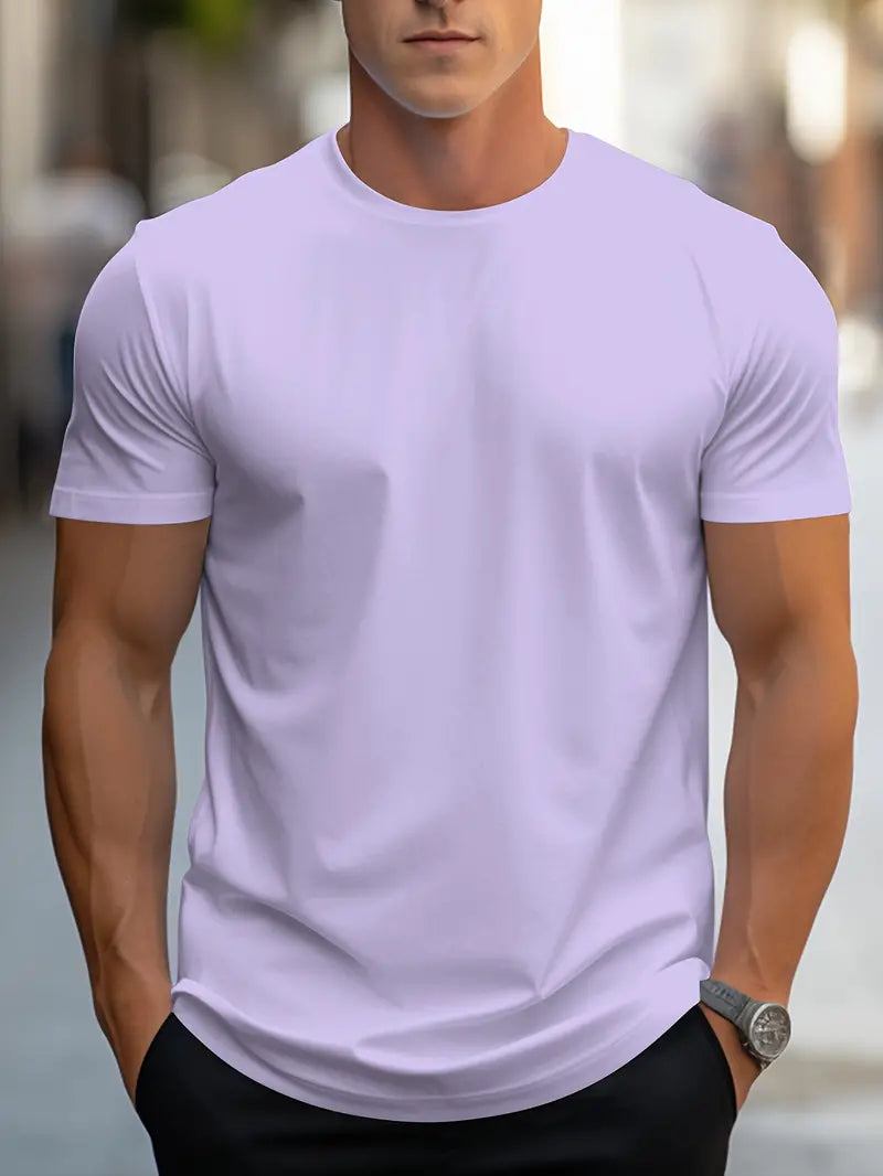 Comfortable men's slim fit crew neck t-shirt. Everyday short sleeve tee for casual style.