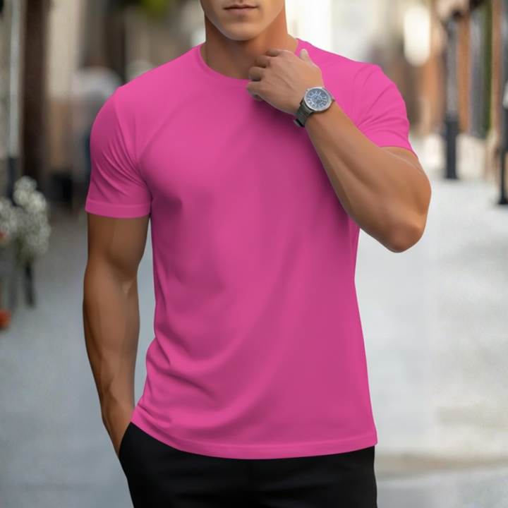 Men's basic slim fit tee, a versatile crew neck for casual wear and everyday fashion.