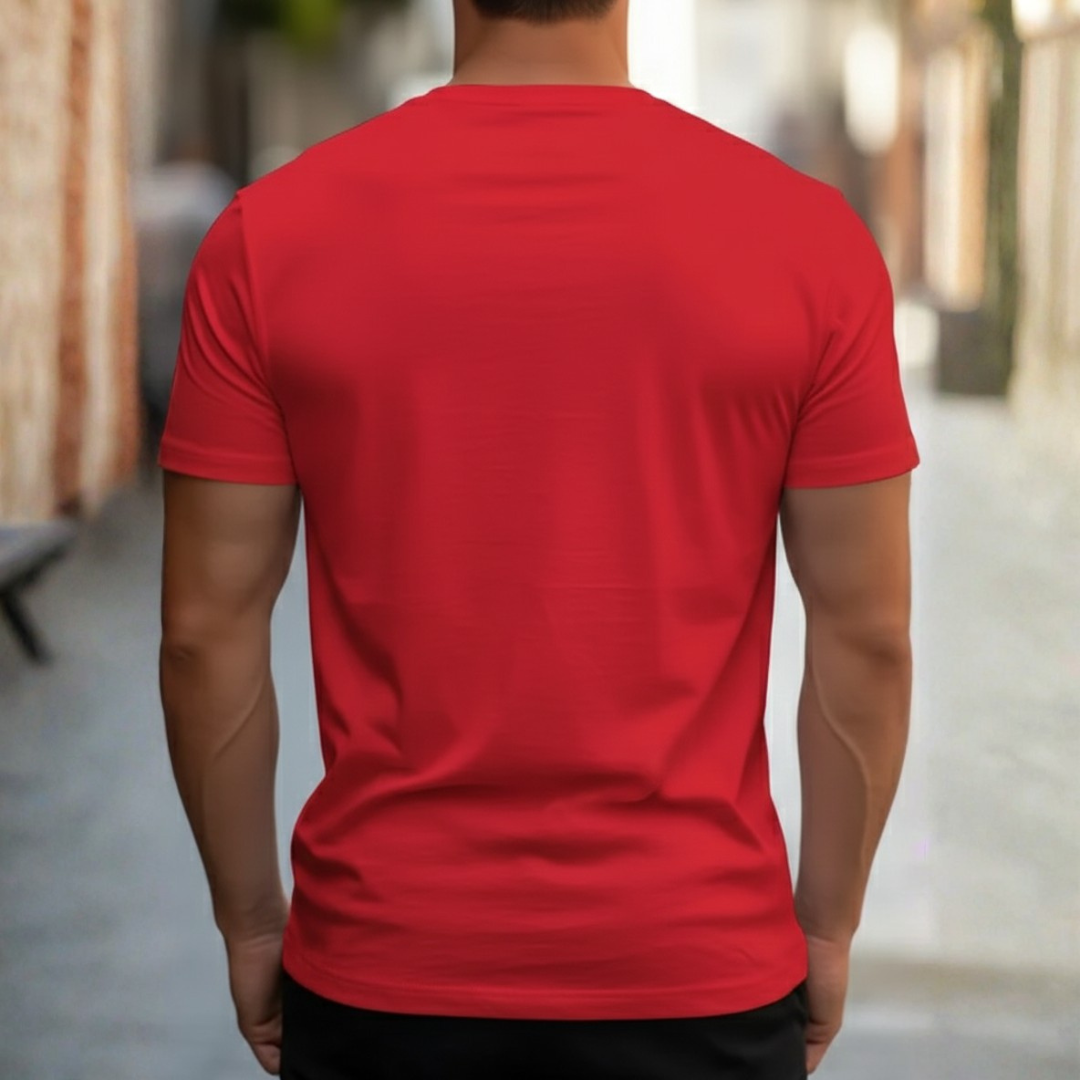 Classic men's short sleeve tee with a comfortable slim fit and versatile crew neck.