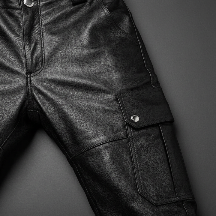 Versatile men's slim-fit biker trousers, Daryl style, comfortable for urban fashion & rock style outfits.