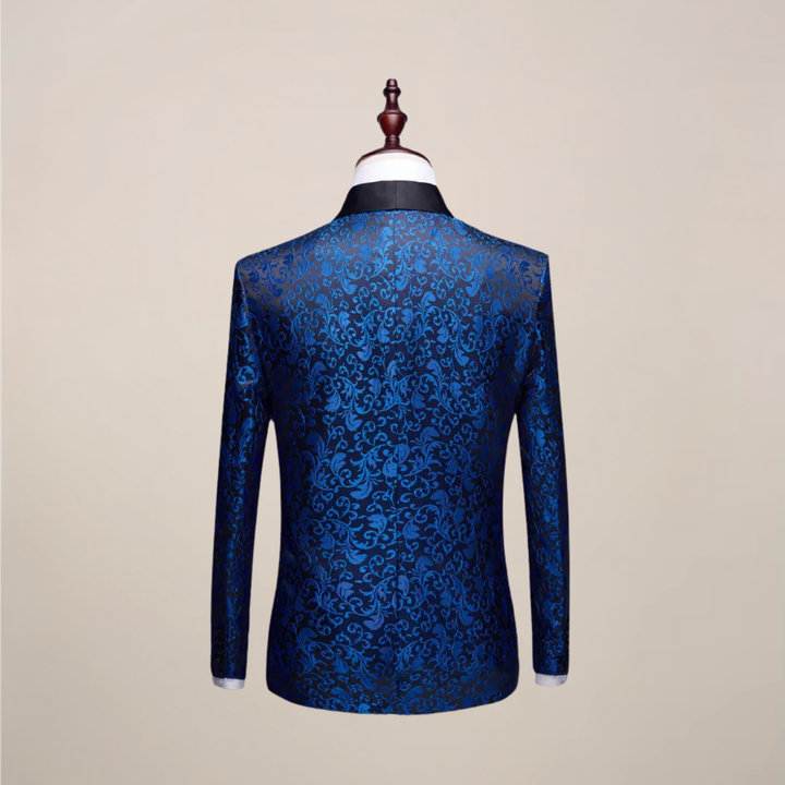 Elegant men's embroidered tuxedo blazer, slim fit. Ideal for galas, parties & special occasions.