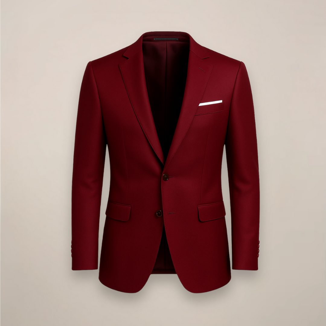 Men's slim fit navy blazer, perfect for formal events, business attire, or professional fashion.