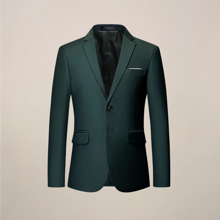 Versatile men's slim fit suit jacket, suitable for formal events, parties, or smart casual outfits.