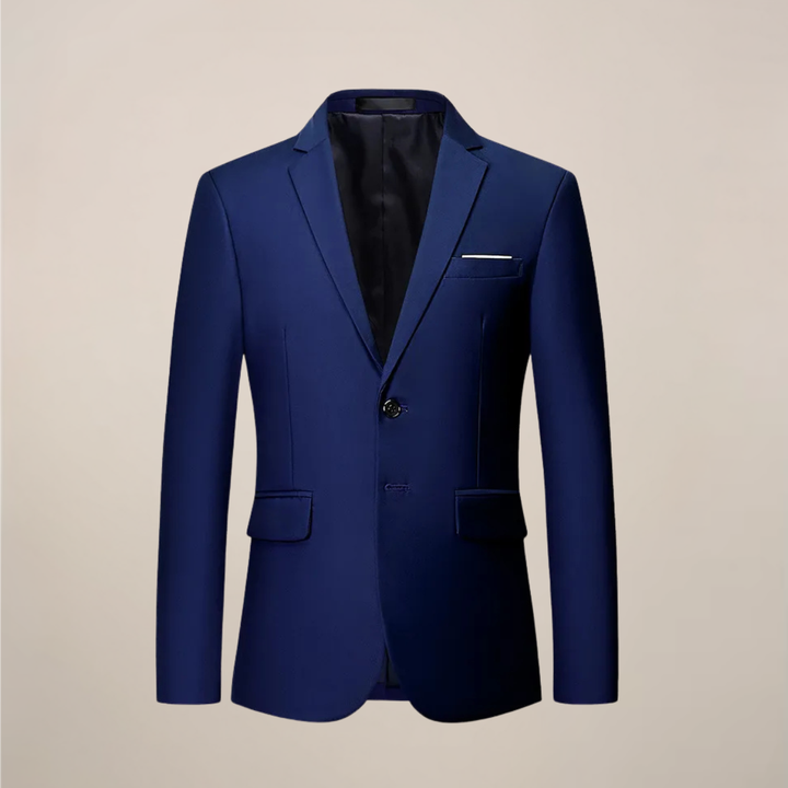 Professional men's slim fit blazer offering a modern, sharp look for formal and business events.