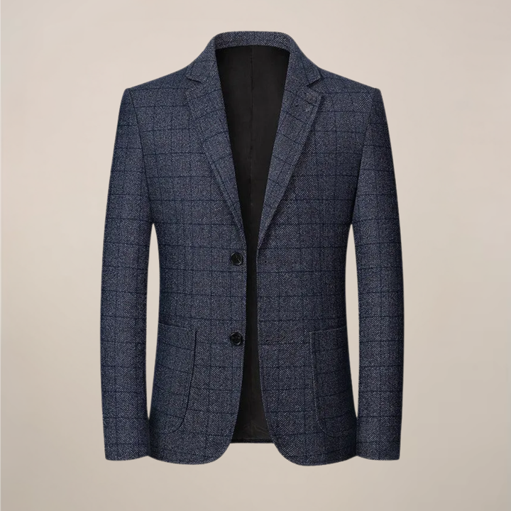 Men's slim fit plaid blazer. Vintage check style jacket for smart casual & business wear.