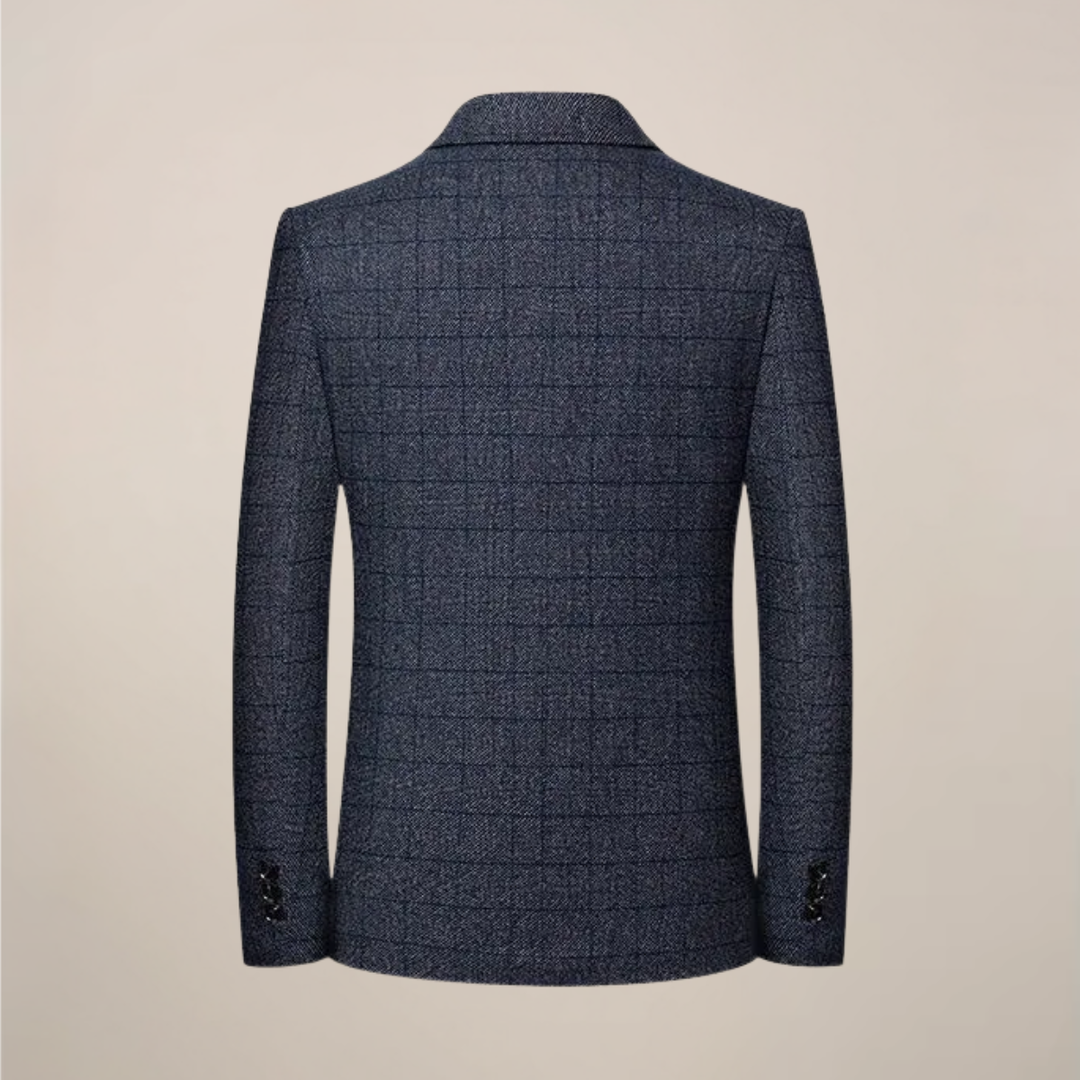 Vintage check men's plaid blazer. Slim fit jacket, perfect for fall, spring, or event attire.