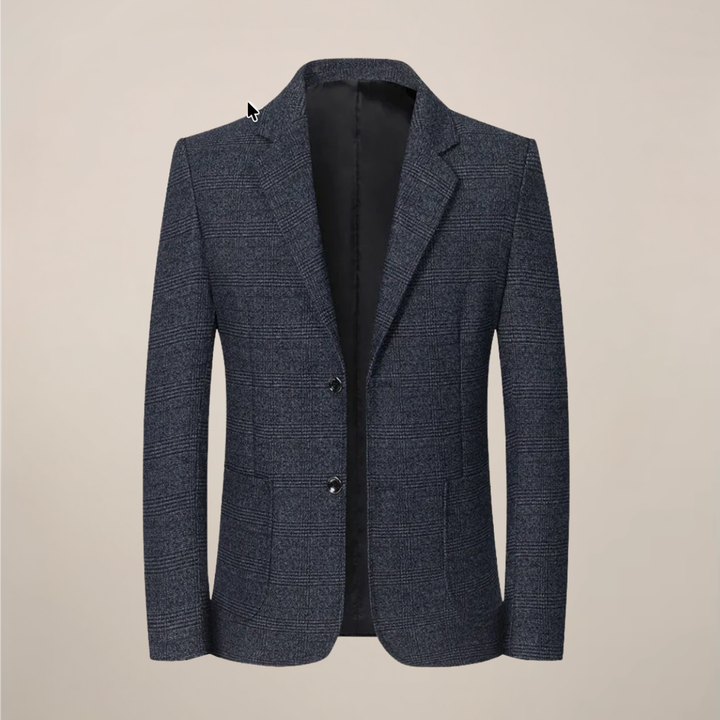 Sharp men's slim fit plaid blazer. Vintage check pattern, a smart casual and business essential jacket.