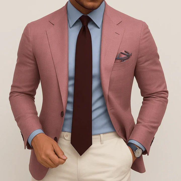 Elegant men's check pattern blazer, ideal for business meetings, smart casual events, or formal wear.