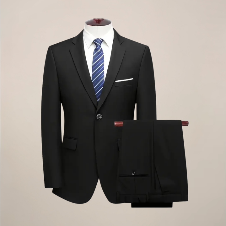 Stylish men's slim fit three-piece suit, perfect for weddings, proms, or formal business events.
