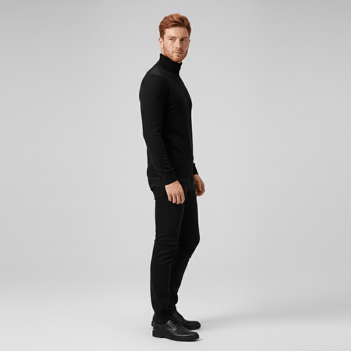 Men's Toby slim-fit turtleneck sweater, perfect for elegant layering & warmth.