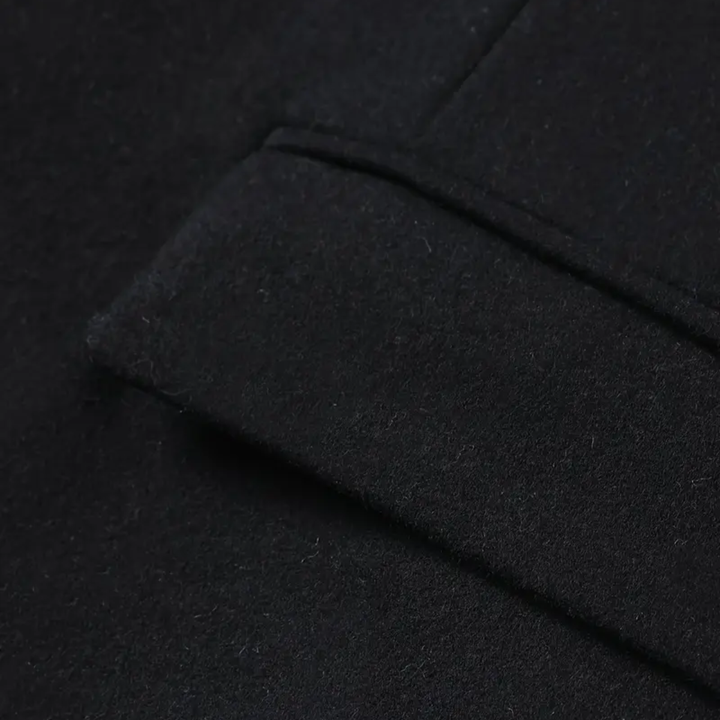 Stylish men's slim fit winter coat. Warm trench coat with a stand collar, perfect for cold weather fashion.