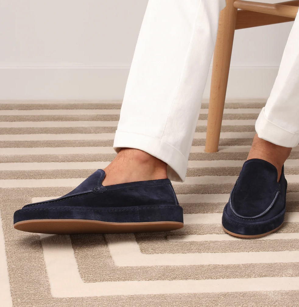 Stylish men's loafers, slip-on design with cushioned comfort for all-day wear. Elegant casual footwear.