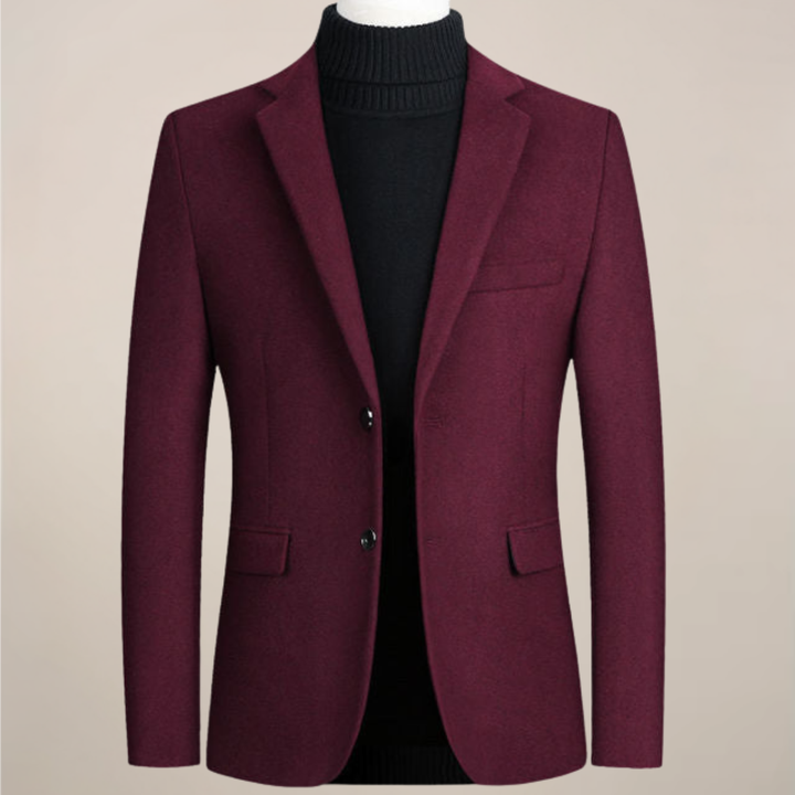 Men's smart casual two-button blazer. Stylish tailored jacket, perfect for office, evening, and modern men's fashion.