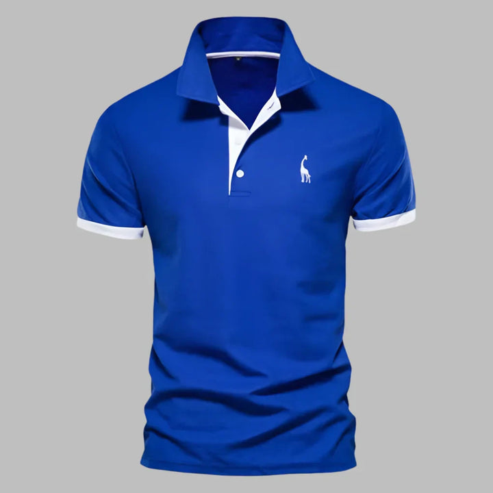 Close-up of the soft fabric on a Men's Smart Polo Shirt, highlighting comfort and quality for everyday wear.