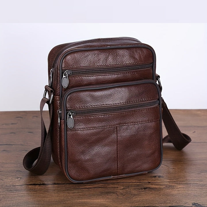 Sleek men's shoulder bag, spacious design with an adjustable strap, perfect for daily essentials.