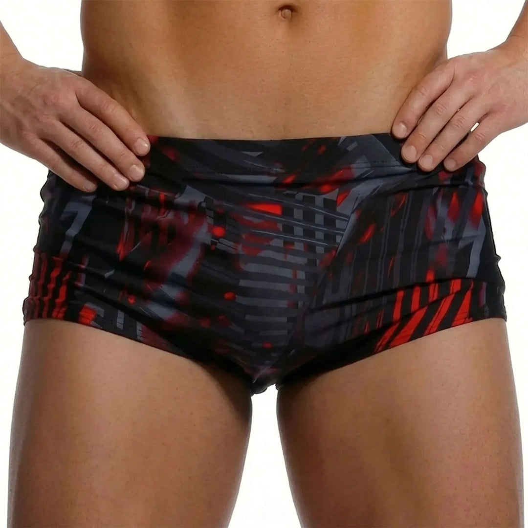 Active men's square cut swim trunks, low rise & padded option for ultimate water sports comfort.