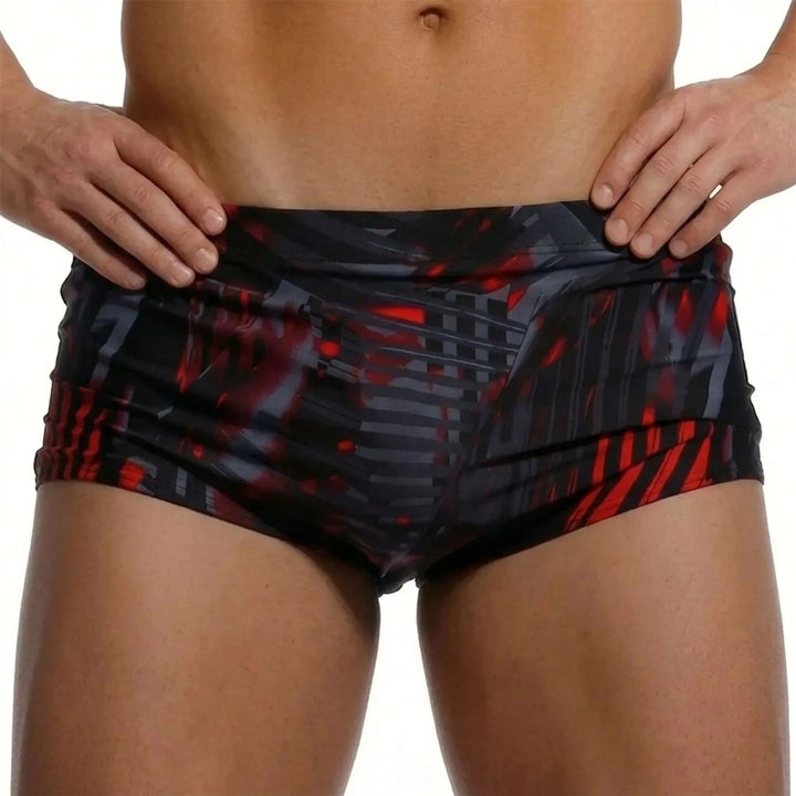 Active men's square cut swim trunks, low rise & padded option for ultimate water sports comfort.