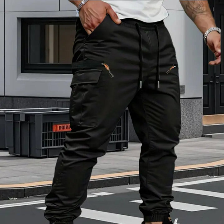 Comfortable men's stretch cargo joggers, ideal for everyday wear, active lifestyles, and men's fashion trends.