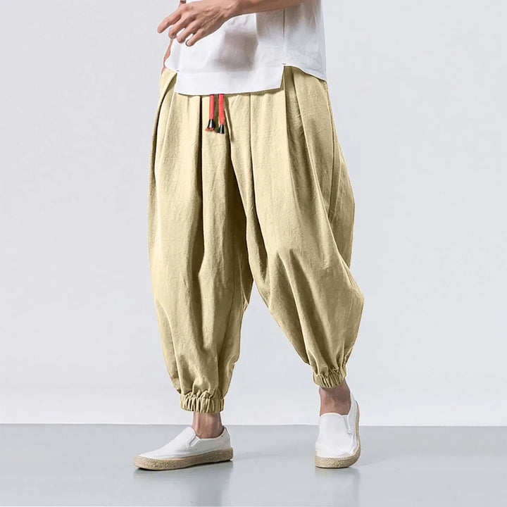 Relaxed men's baggy joggers for ultimate comfort. Perfect lounge wear, yoga pants for indoor activities.
