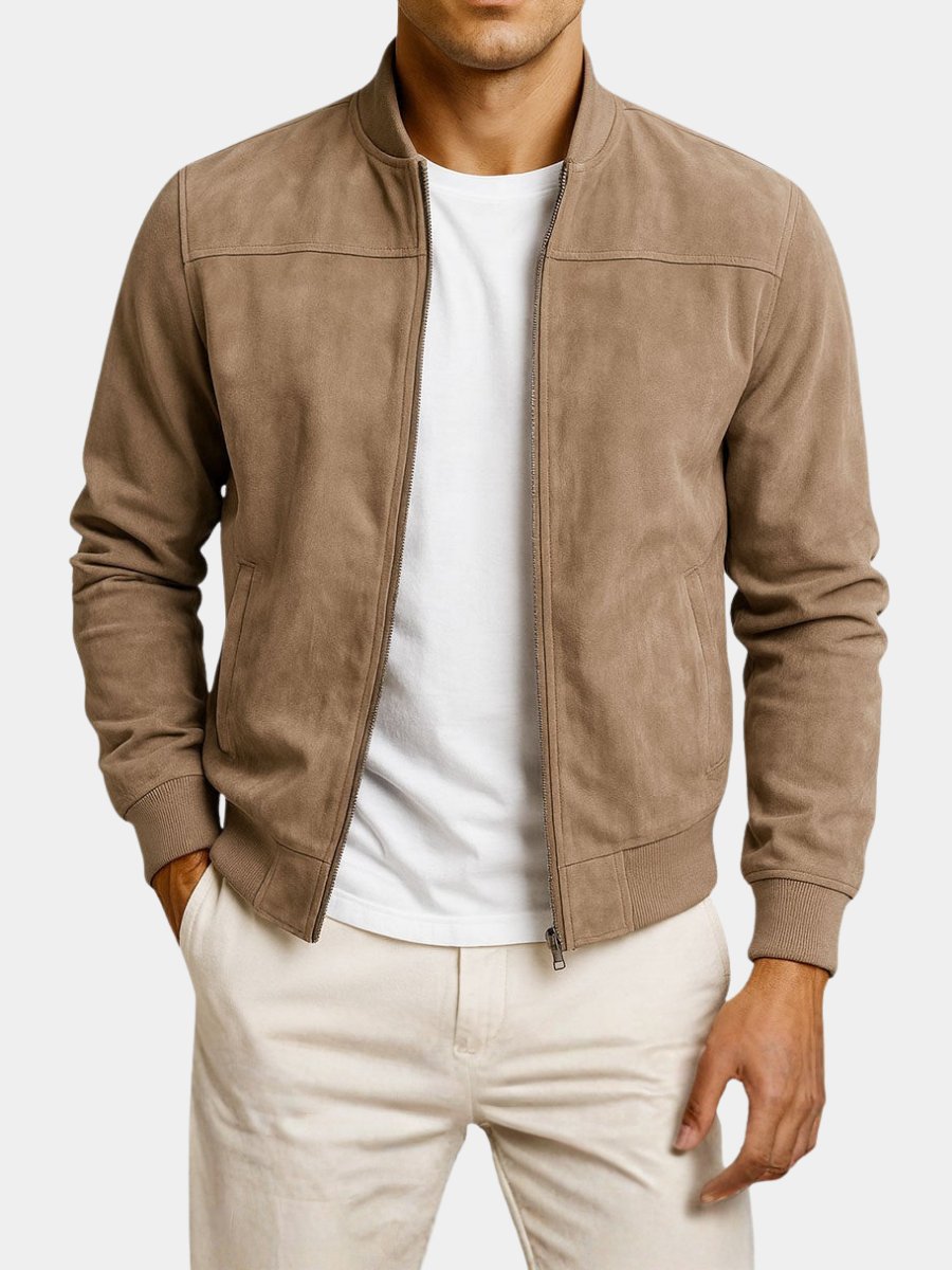 Men's structured bomber jacket, a versatile smart casual outerwear for everyday style & modern men's fashion.