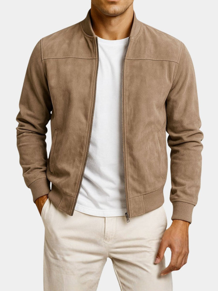 Men's structured bomber jacket, a versatile smart casual outerwear for everyday style & modern men's fashion.