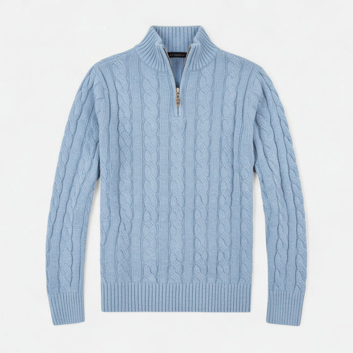 Stylish men's open-front knit cardigan with long sleeves, offering comfortable and modern everyday layering.