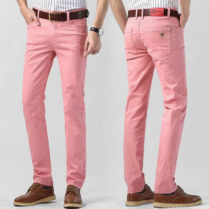 Men's fashionable colored pants, regular fit for a smart casual or semi-formal look. Milan style.