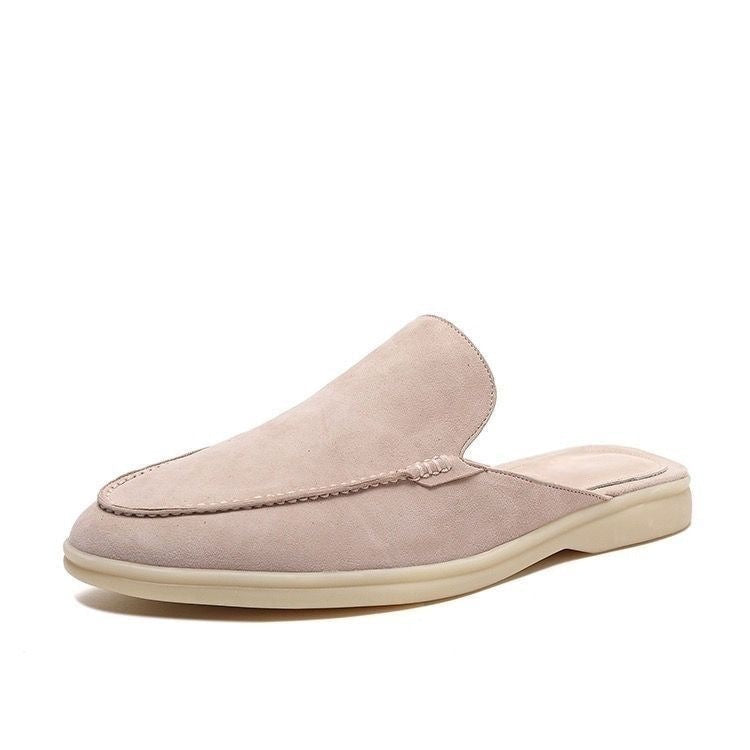 Fashionable men's slip-on backless loafers. Trendsetting summer footwear for comfortable, easy casual style.