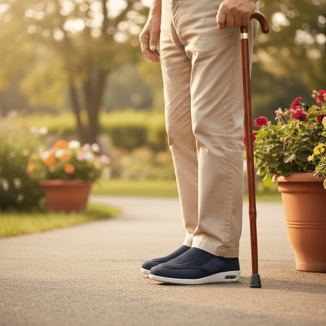Orthopedic men's SWELLCOMFORT diabetic shoes, wide fit & memory foam for superior foot comfort.