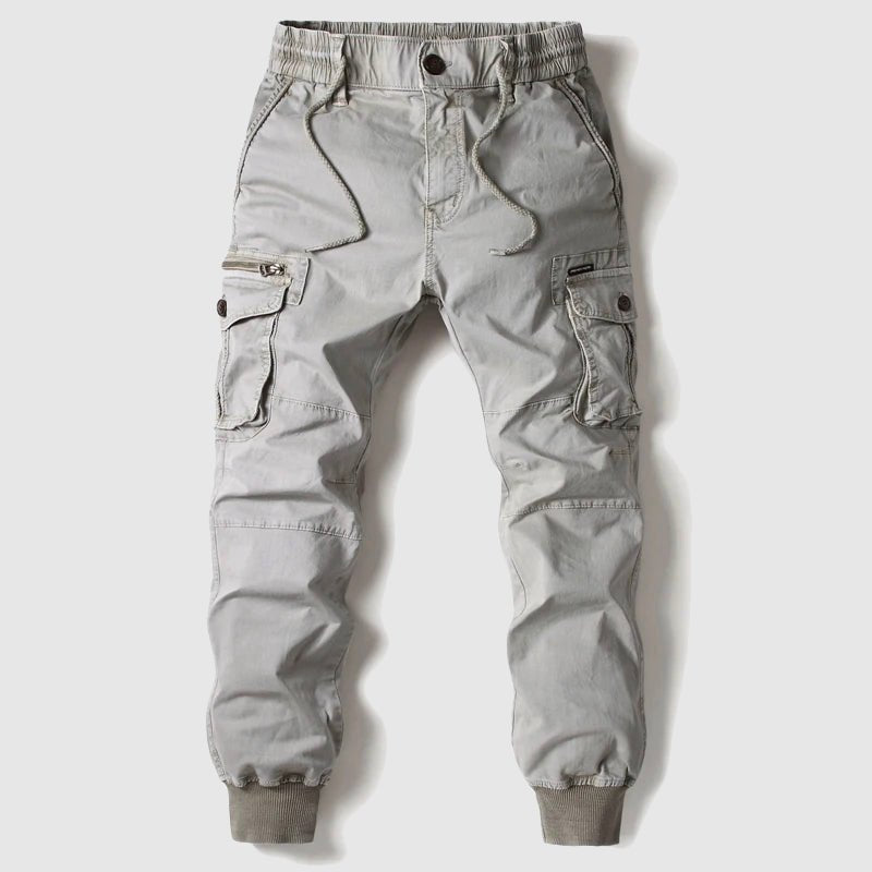 Durable men's tactical utility pants with multiple pockets, ideal for outdoor adventures, activewear & daily comfort.