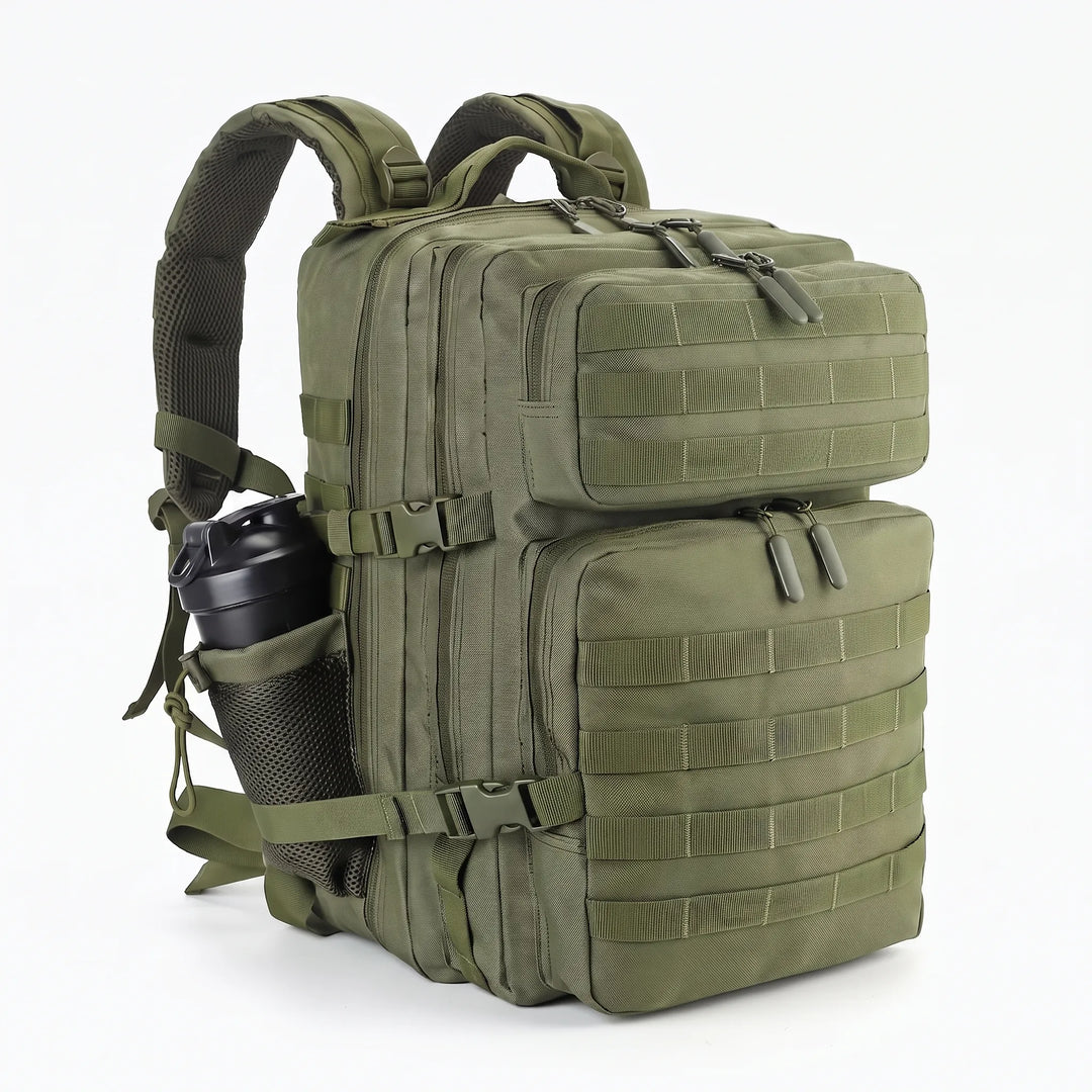 Compact men's tactical daypack, perfect for short hikes, daily use, and essential outdoor gear.
