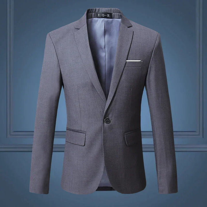 Versatile men's formal & casual blazer, a sharp tailored fit suit jacket.