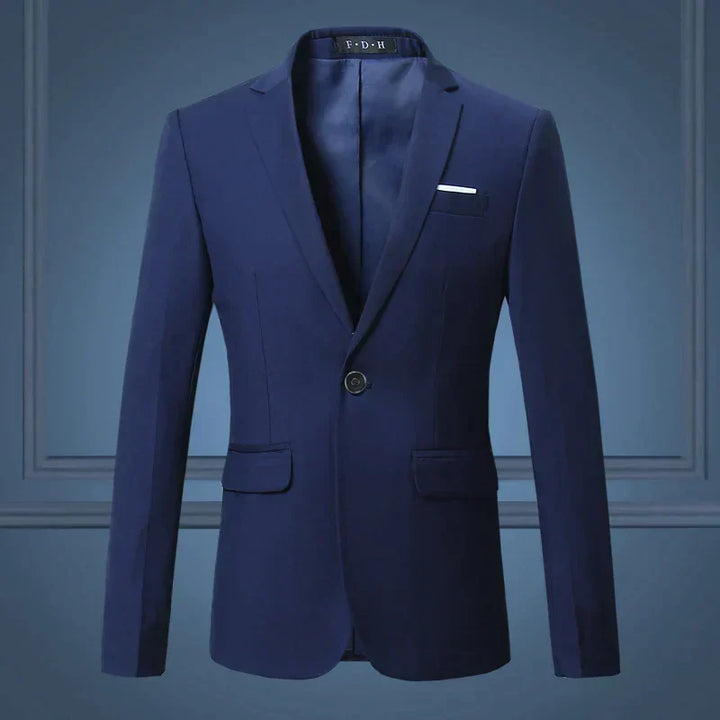 Elegant men's tailored blazer jacket for a sophisticated formal or casual look.