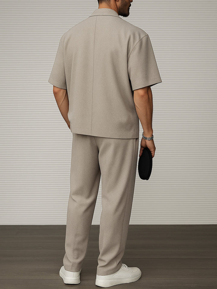 Stylish men's short sleeve tailored blazer, perfect for a smart casual look or warm weather formal events.