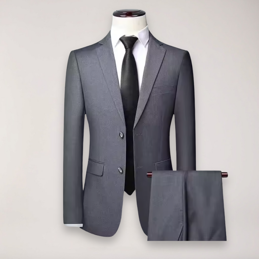 Men's event wear two-piece formal suit. Tailored blazer & trousers ensure a sharp, classic style.