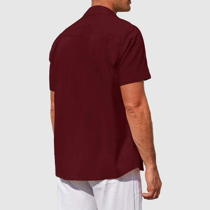 Men's textured short sleeve comfort top. Casual, lightweight, and perfect for warm weather everyday summer style.