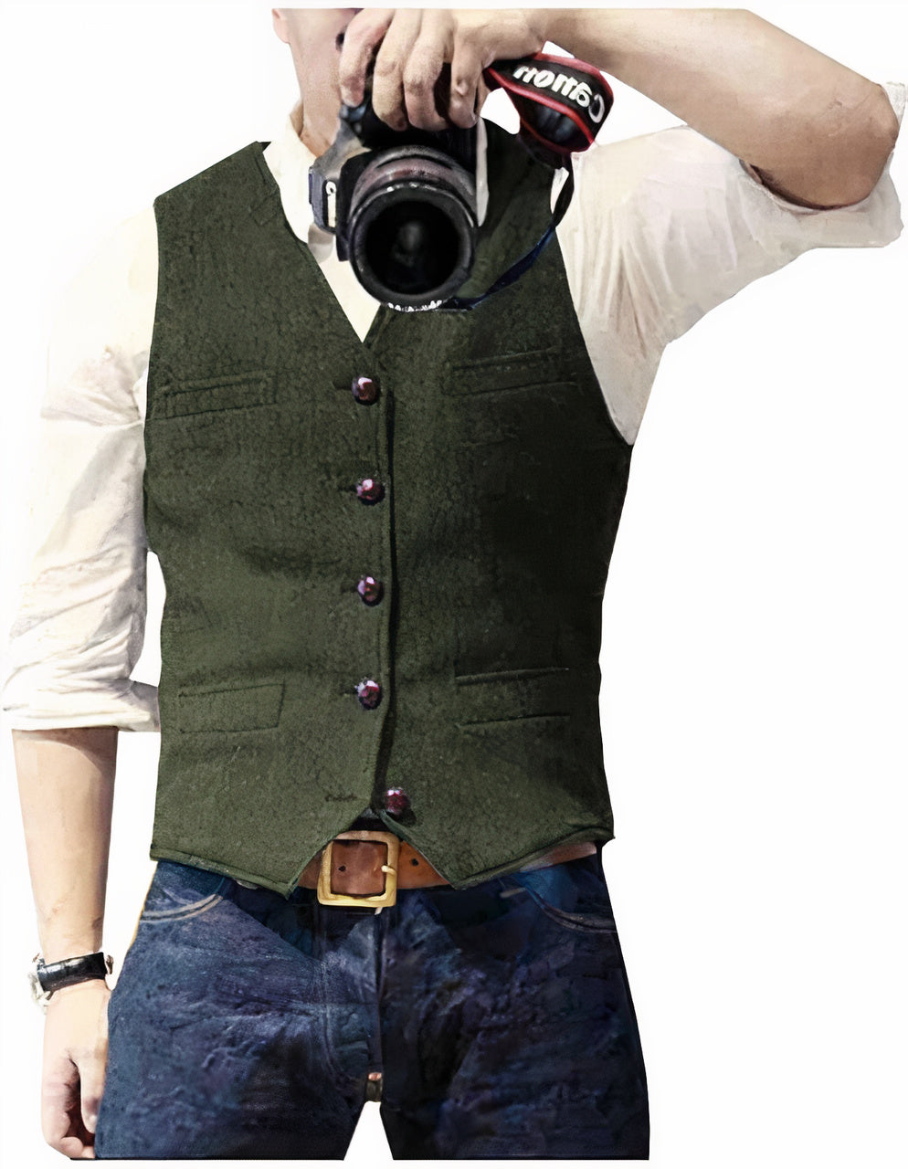 Formal men's tailored vest, ideal for adding a classic and elegant touch to suits and special occasion wear.