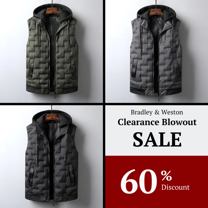 Stylish men's Trailblazer thermal vest, a rugged sleeveless jacket for active outdoor adventures.
