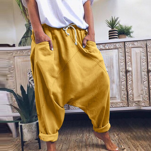 Men's trendy bohemian harem pants in a loose fit for ultimate comfort and casual style. Perfect relaxed trousers.