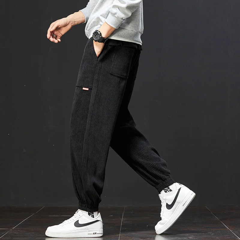 Stylish men's fashion joggers, relaxed fit & versatile, ideal for loungewear or casual outings.