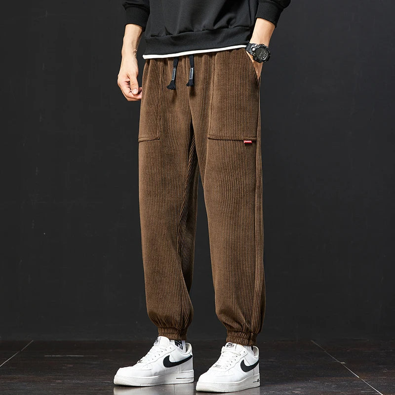 Soft men's relaxed fit joggers, ultimate comfort design, perfect for casual pants & versatile wear.