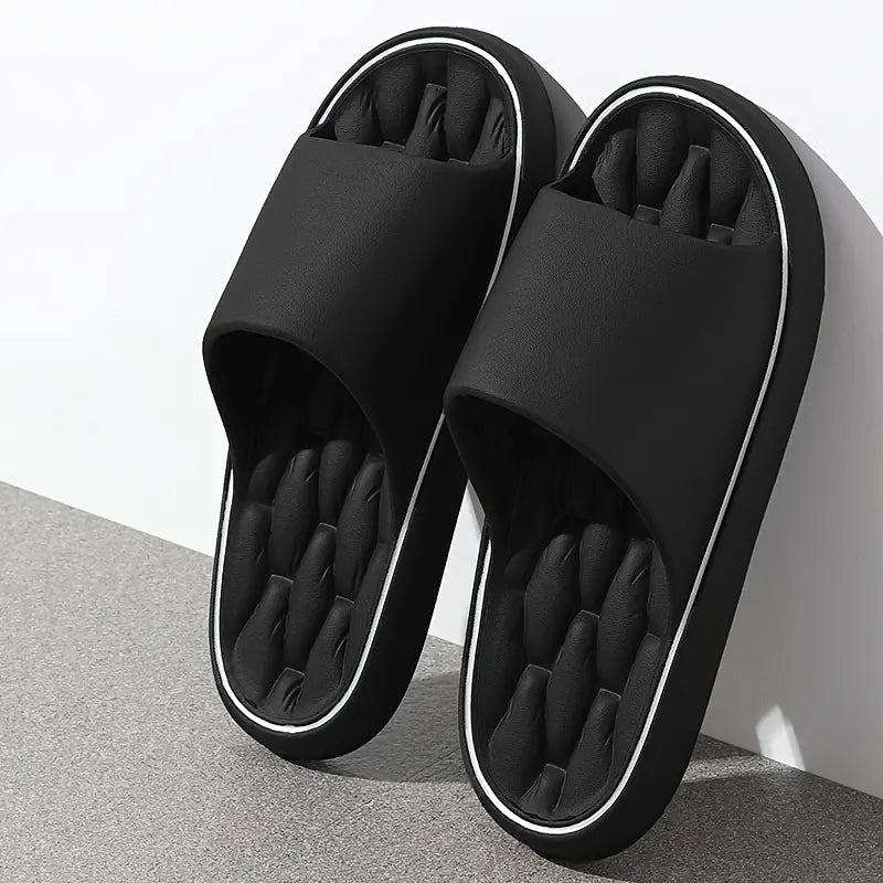 Men's Ultra-Comfort Pillow Slides. Lightweight casual slip-on sandals, perfect for summer, beach, and pool wear.