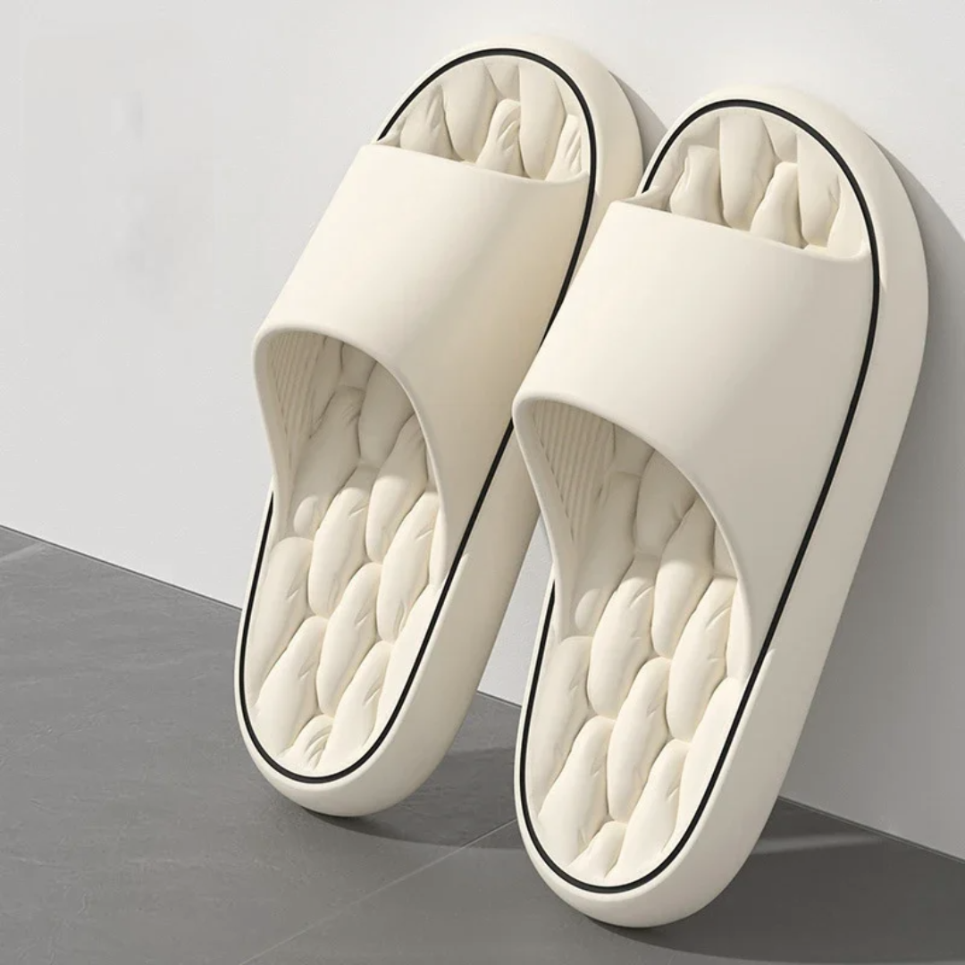 Easy clean men's Pillow Slides. Lightweight, ultra-comfort casual slip-on sandals ideal for summer, pool, and shower.