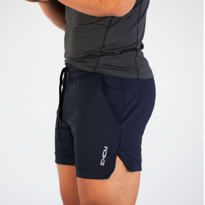 Breathable men's ultralight summer shorts, perfect for activewear & warm weather comfort. Drawstring detail.
