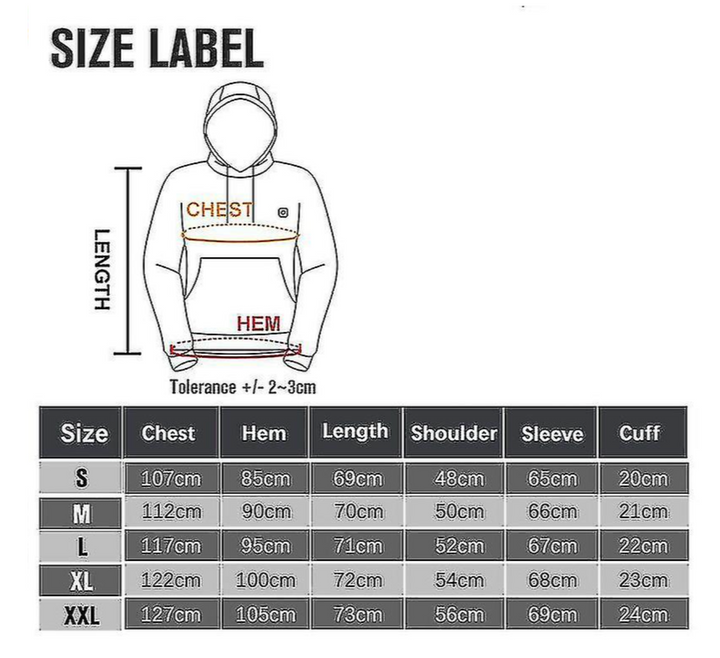 Stylish men's electric heating hoodie, ideal casual wear or winter jacket for outdoor adventures.
