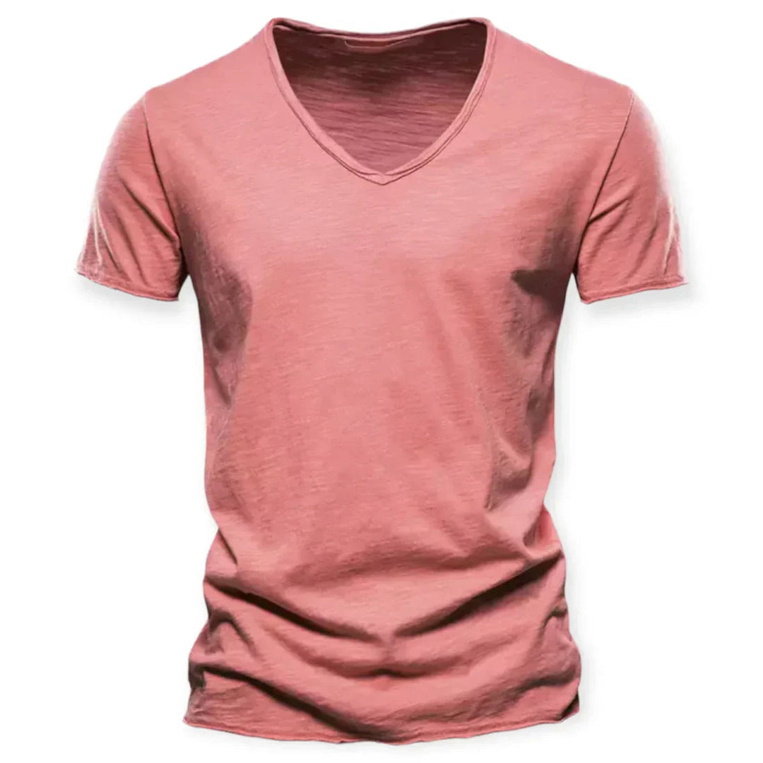 Everyday men's V-neck short sleeve t-shirt, relaxed fit, ultimate comfort and style.
