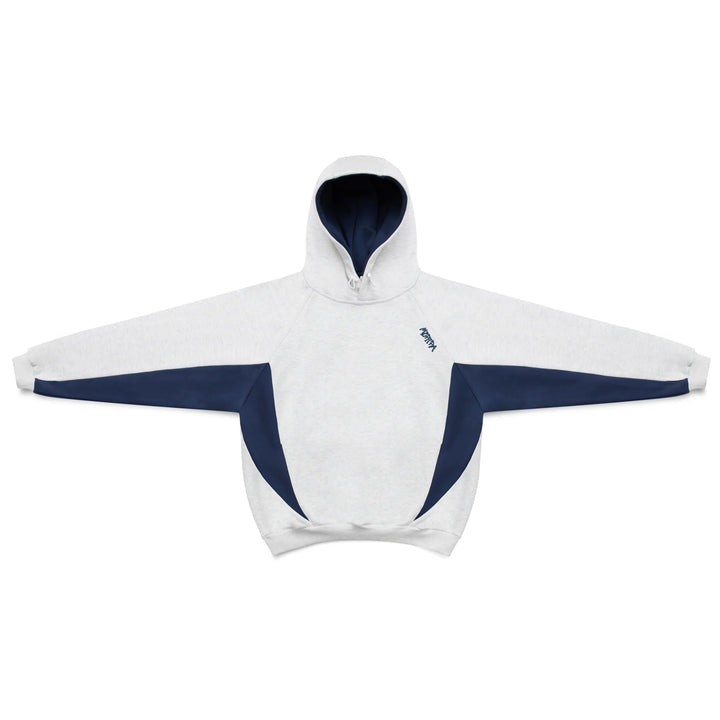 Comfortable men's Velden pullover hoodie, oversized fit, sporty contrast panels. Great for athletic casual.